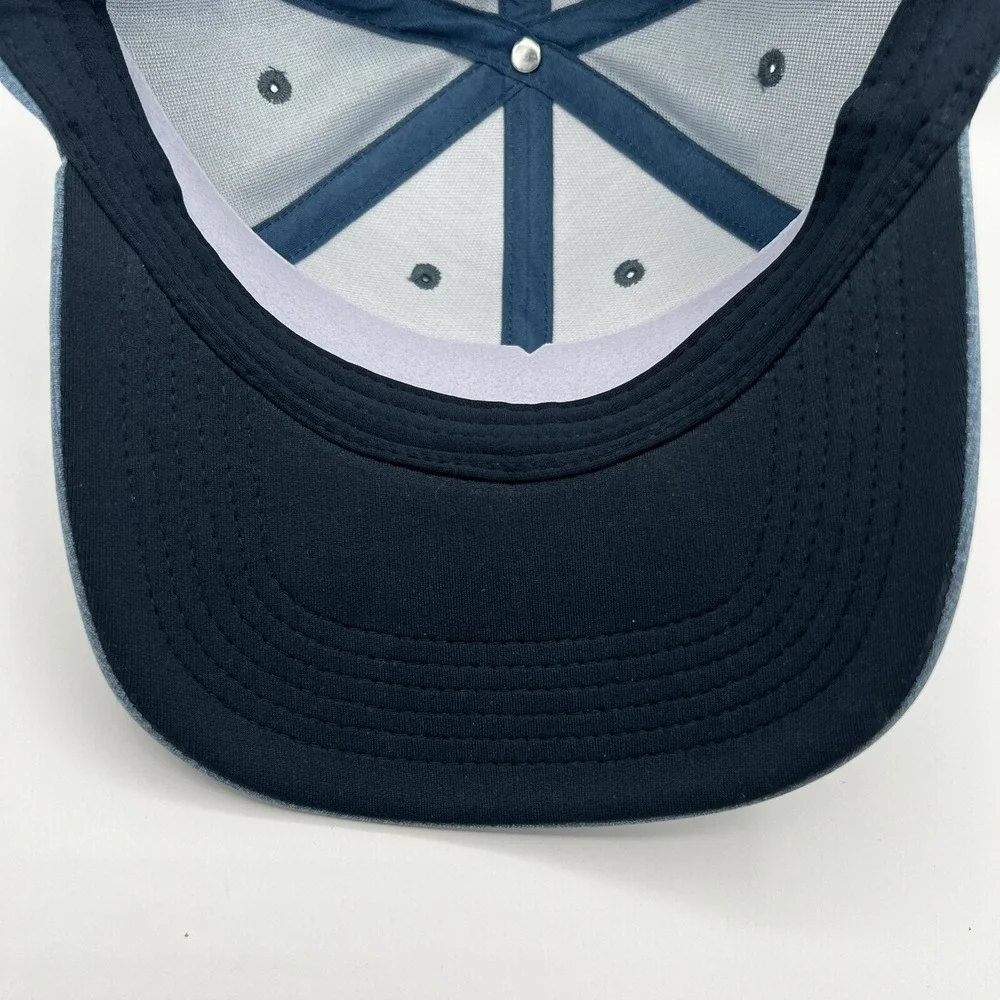 Flag & Anthem Snapback Hat Blue One Size Adjustable Mesh Back 6 Panel - Picture 4 of 7